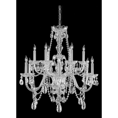 Crystorama Twelve Light Polished Chrome Up Chandelier 1135-CH-CL-SAQ